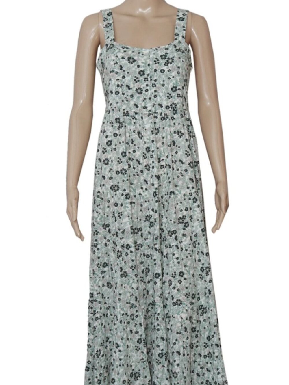 Anthropologie Floral Printed Sleeveless Smocked Casual Maxi Dress XS